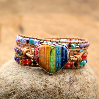 The Chakra-Loving Hearts Wrap Bracelet-Your Soul Place